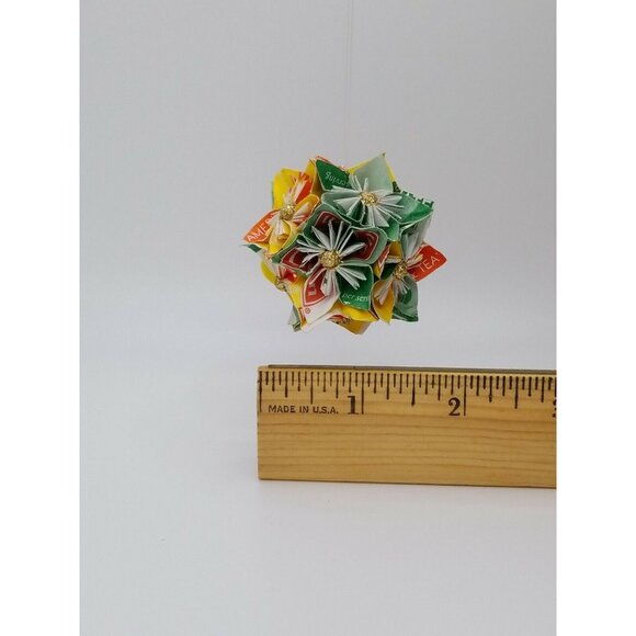 Exclusive Handmade Original, One of a Kind Piece, Hanging Kusudama Flower Ball - Picture 5 of 5